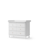 Wood Nursery Dresser 6 Drawers, White - Le Petit Marché Home Furniture
