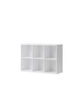 Wood Shelving Unit 3x2 w. Support - Le Petit Marché Home Furniture