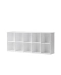 Wood Shelving Unit 5x2 w. Support - Le Petit Marché Home Furniture