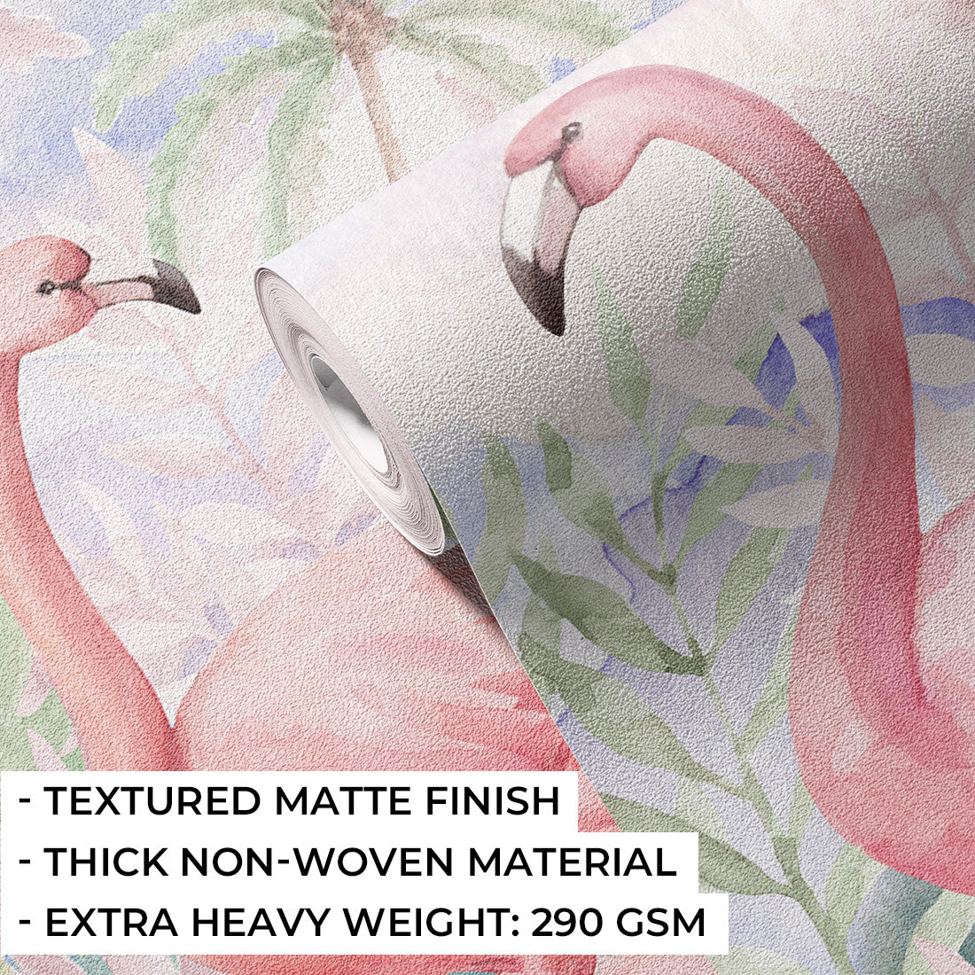 Flamingos Wallpaper Mural – Pastelowe Love | LPM Home