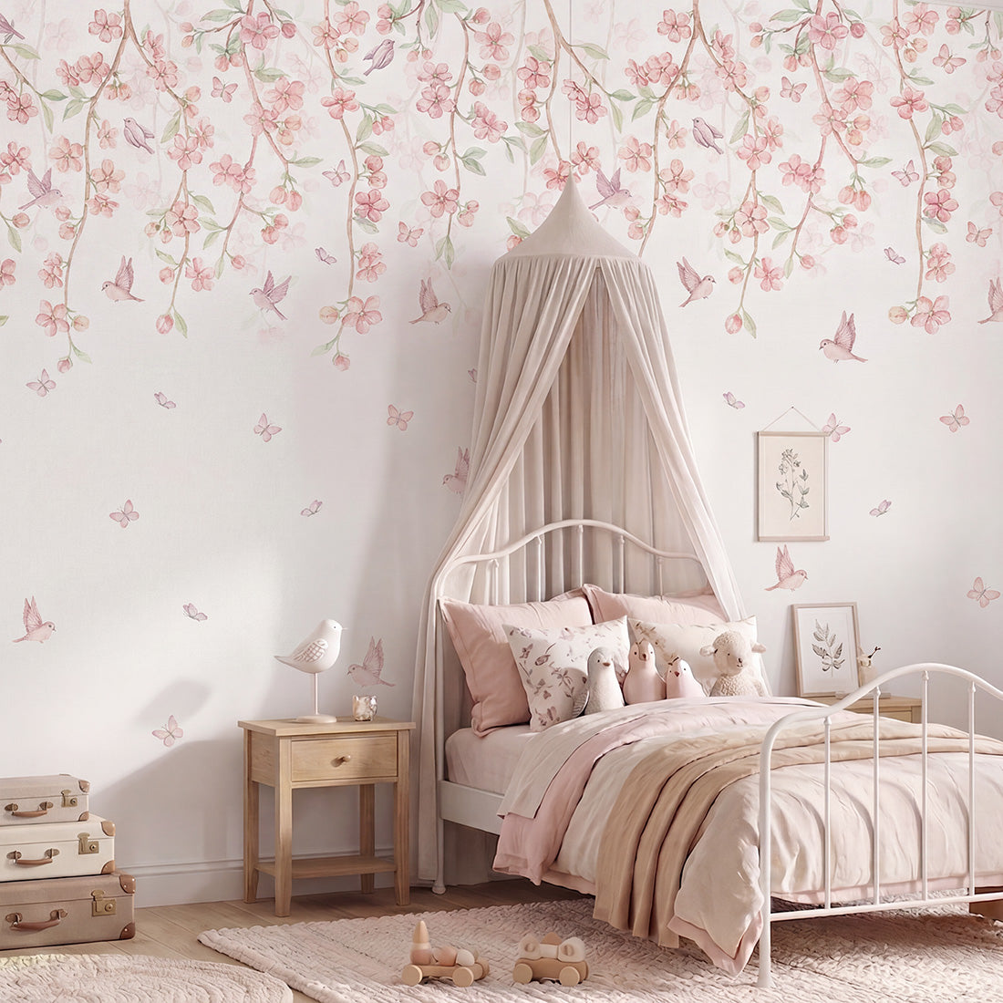 Sakura Cherry Blossom Wallpaper Mural – Pastel – Pastelowe Love | LPM Home