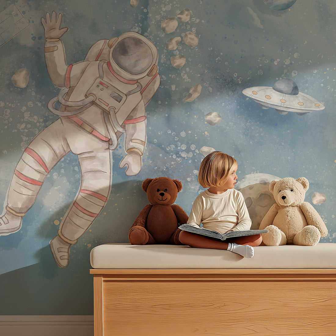 Space Wallpaper Mural – Pastelowe Love | LPM Home