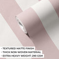 Striped Wallpaper – Powder Pink / Narrow (8 cm) – Pastelowe Love | LPM Home