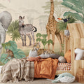 Safari Wallpaper Mural – Colour – Pastelowe Love | LPM Home