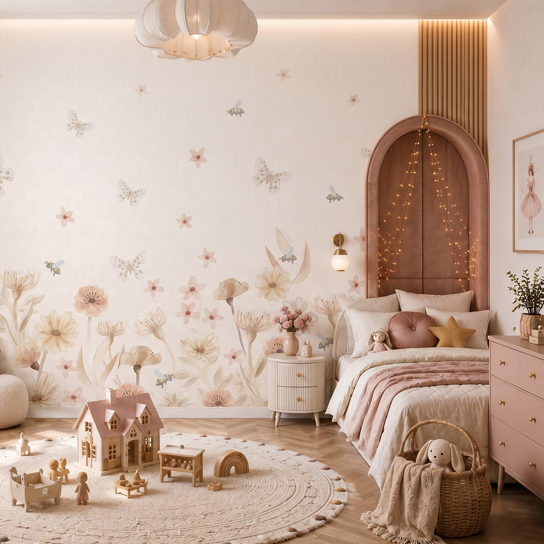 Flower Meadow Wallpaper Mural – Standard – Pastelowe Love | LPM Home