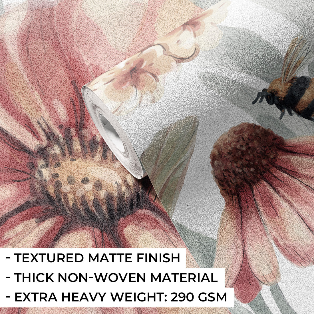 Wildflowers Wallpaper Mural – Small – Pastelowe Love | LPM Home