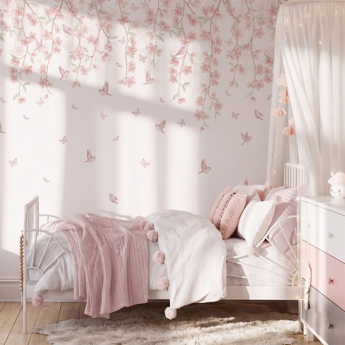 Sakura Cherry Blossom Wallpaper Mural – Pastel – Pastelowe Love | LPM Home