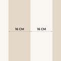 Striped Wallpaper – Beige / Wide (16 cm) – Pastelowe Love | LPM Home