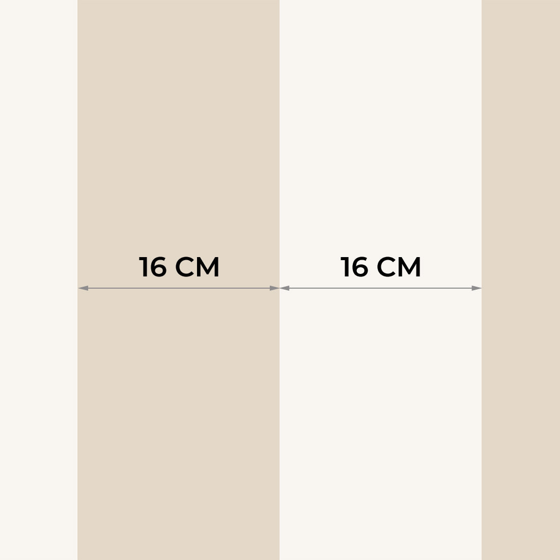 Striped Wallpaper – Beige / Wide (16 cm) – Pastelowe Love | LPM Home