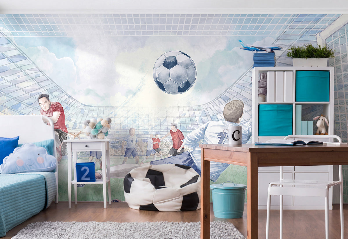 Football Wallpaper Mural – Colour – Pastelowe Love | LPM Home