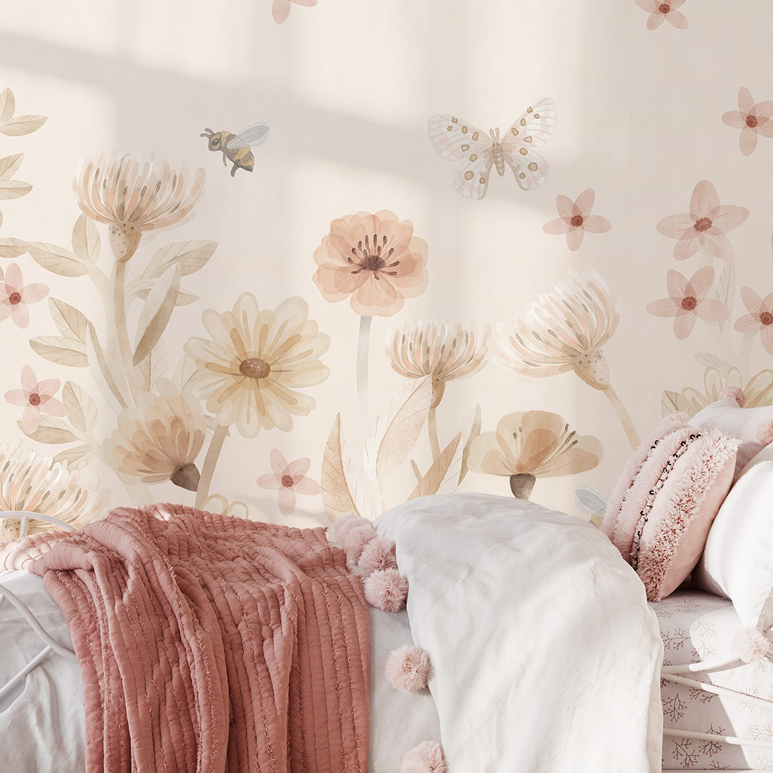 Flower Meadow Wallpaper Mural – Standard – Pastelowe Love | LPM Home