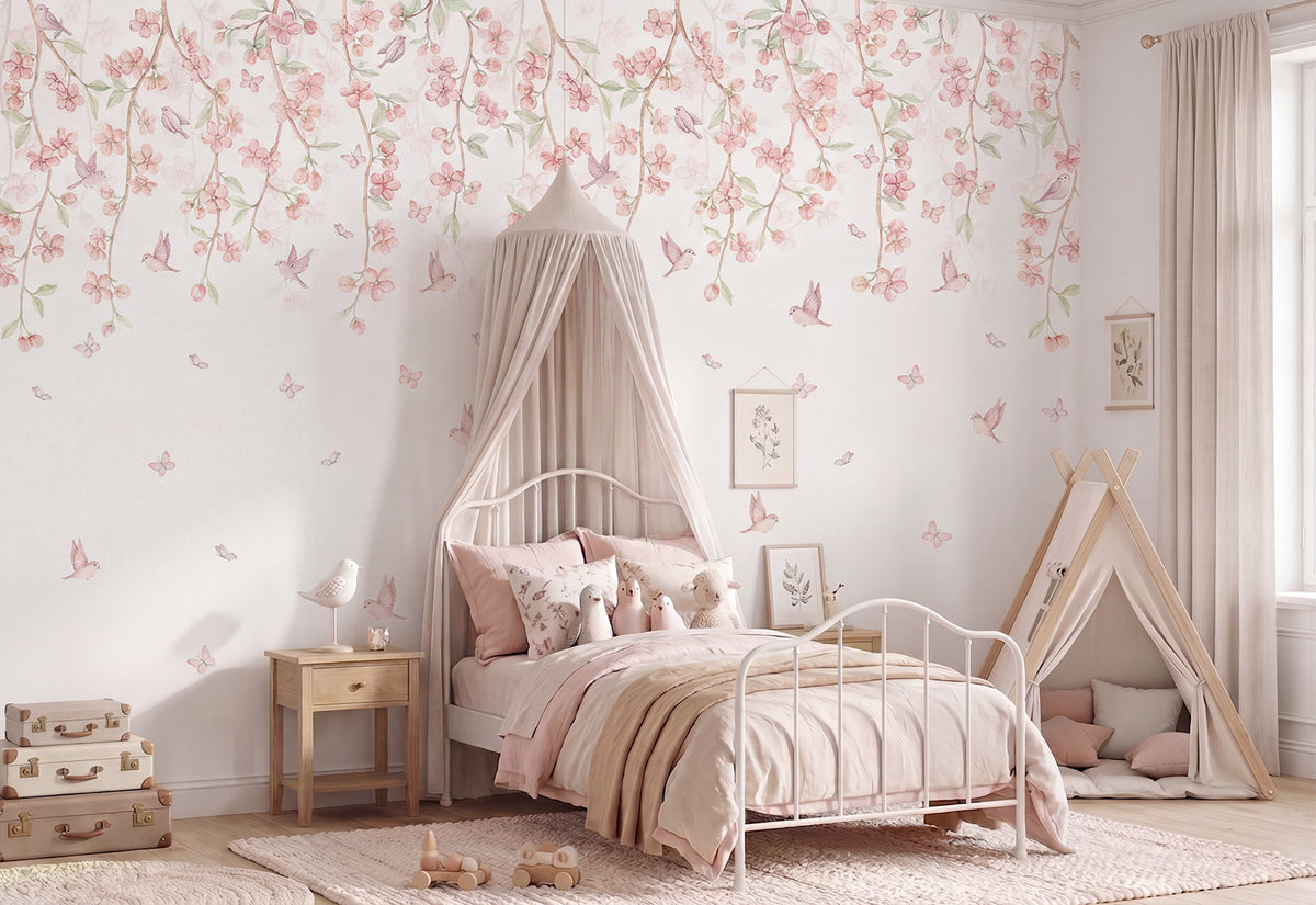 Sakura Cherry Blossom Wallpaper Mural – Pastel – Pastelowe Love | LPM Home