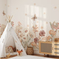 Boho Flowers Wallpaper Mural – Small – Pastelowe Love | LPM Home