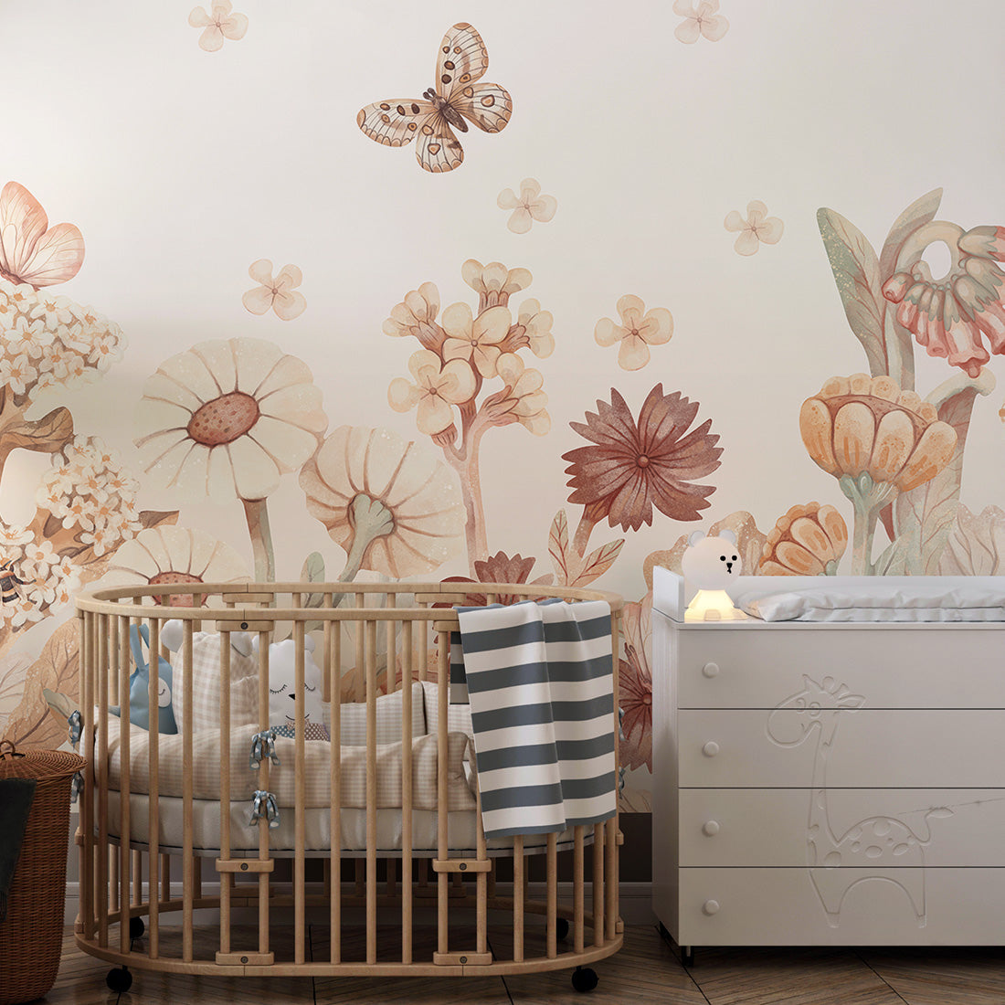 Boho Flowers Wallpaper Mural – Small – Pastelowe Love | LPM Home