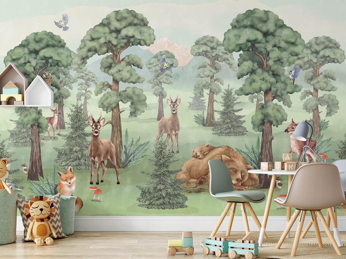 Woodland Forest Wallpaper Mural – Pastelowe Love | LPM Home