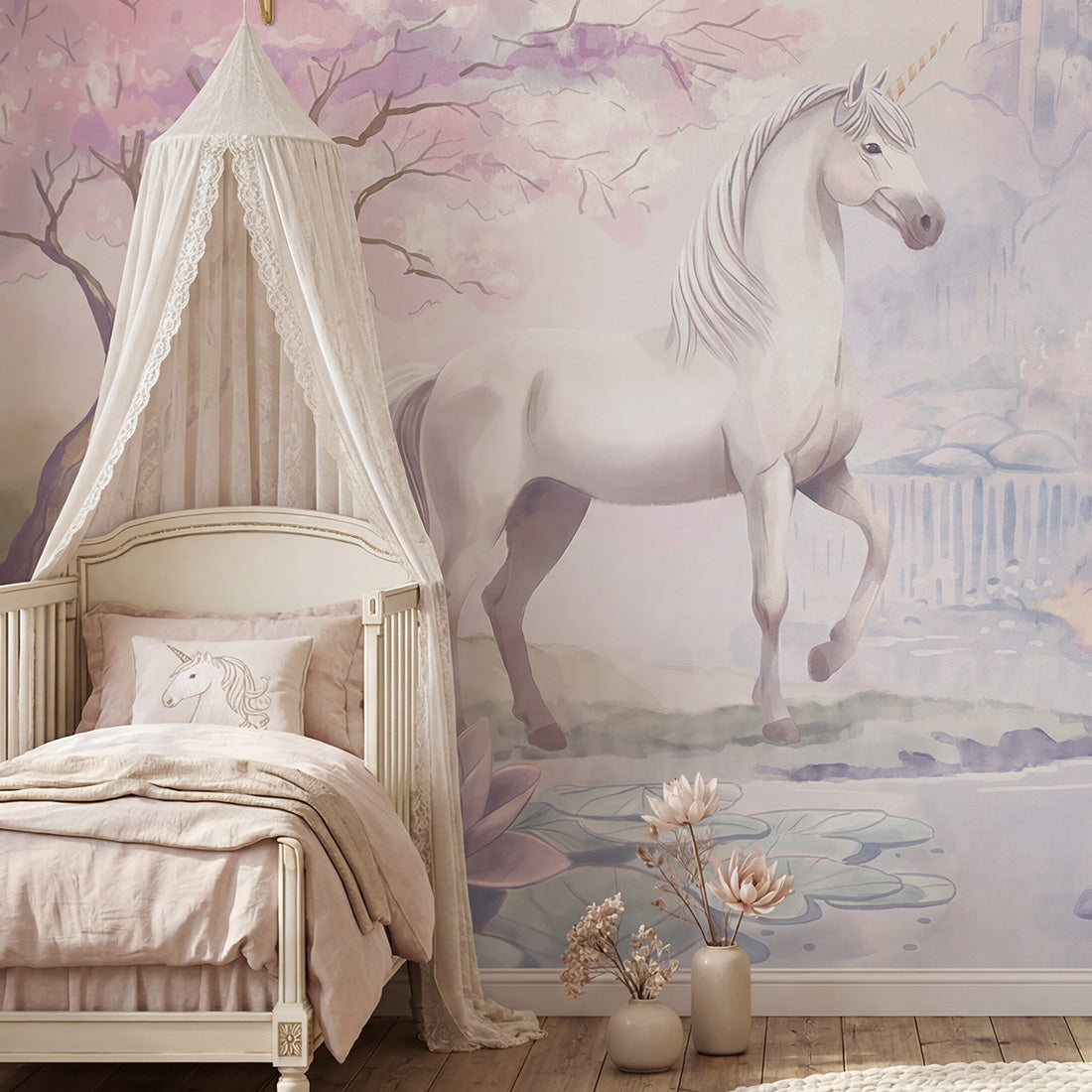 Unicorn Wallpaper Mural – Pastelowe Love | LPM Home