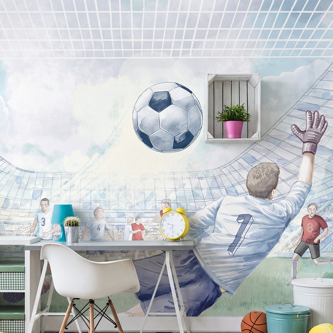 Football Wallpaper Mural – Colour – Pastelowe Love | LPM Home