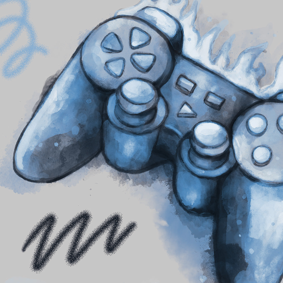 Gaming Wallpaper Mural – Blue – Pastelowe Love | LPM Home