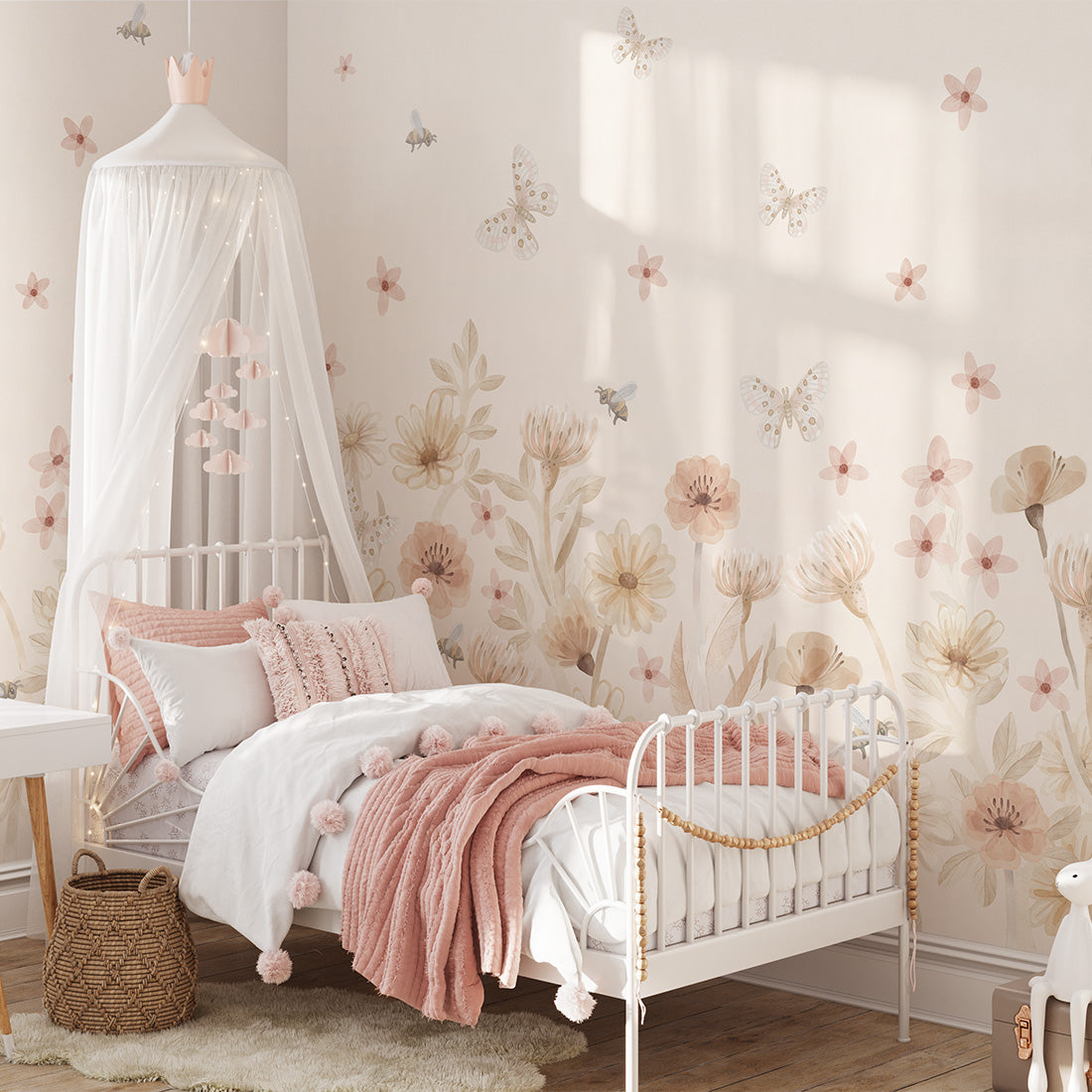 Flower Meadow Wallpaper Mural – Standard – Pastelowe Love | LPM Home