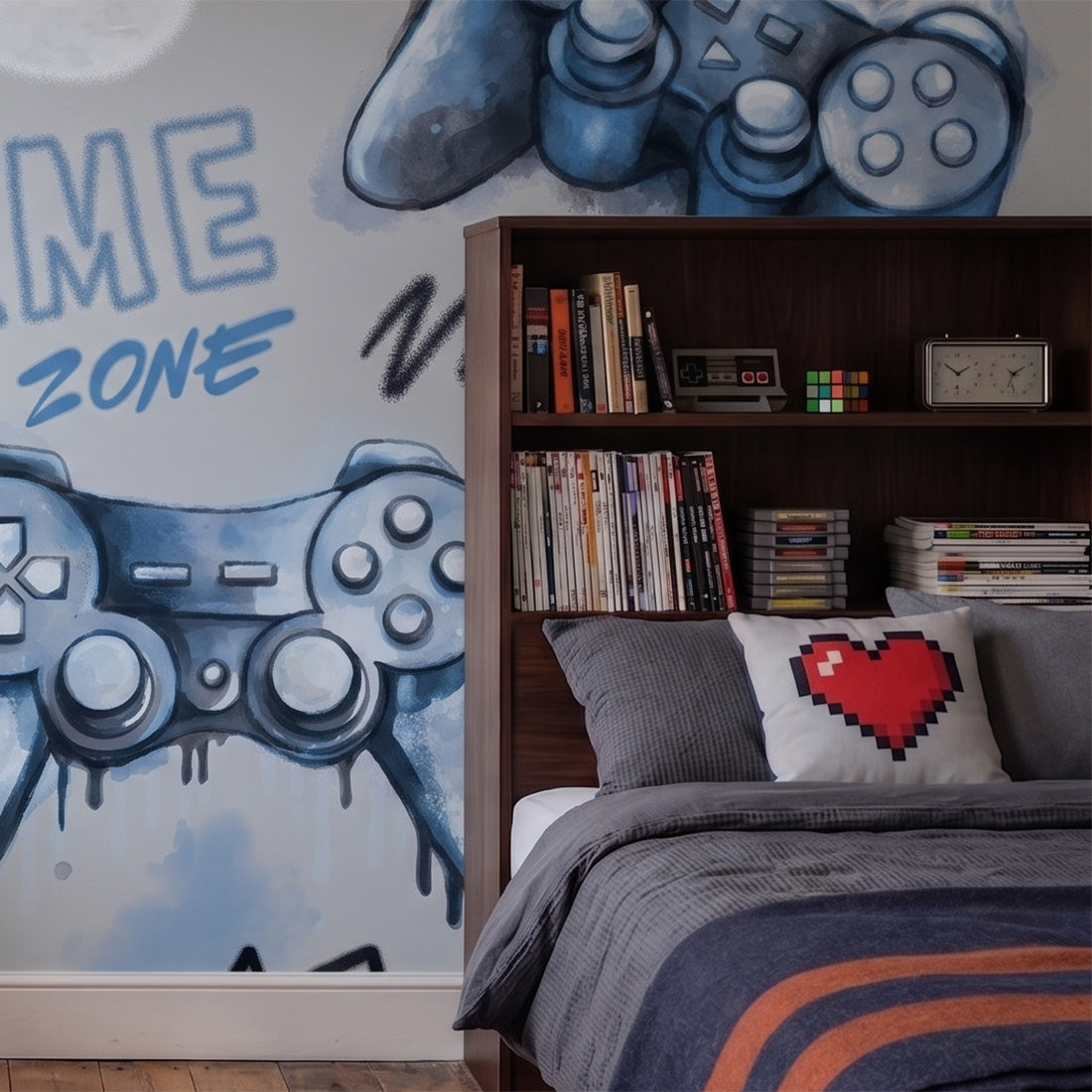 Gaming Wallpaper Mural – Blue – Pastelowe Love | LPM Home