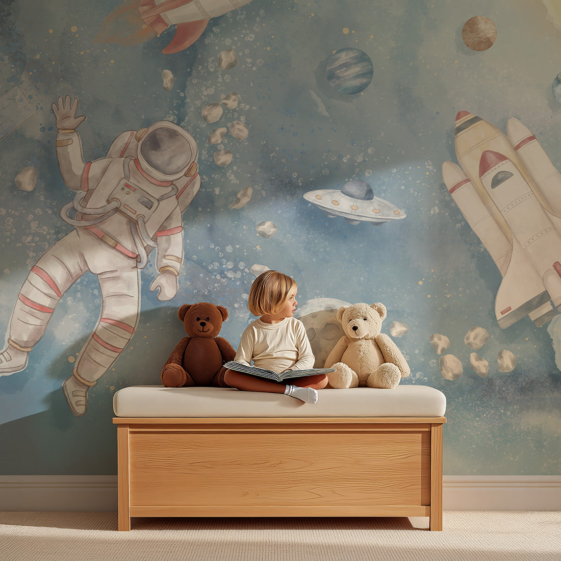 Space Wallpaper Mural – Pastelowe Love | LPM Home