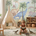 Dinosaurs Wallpaper Mural – Colour – Pastelowe Love | LPM Home