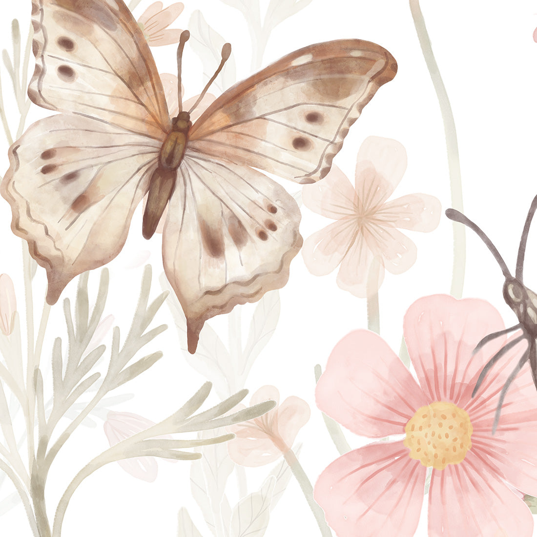 Butterflies Wallpaper Mural – Small – Pastelowe Love | LPM Home