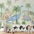 Dinosaurs Wallpaper Mural – Colour – Pastelowe Love | LPM Home