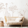 Safari Wallpaper Mural – Sepia – Pastelowe Love | LPM Home