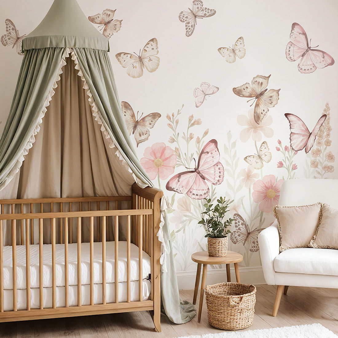 Butterflies Wallpaper Mural – Small – Pastelowe Love | LPM Home