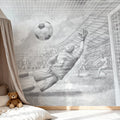 Football Wallpaper Mural – Grey & White – Pastelowe Love | LPM Home