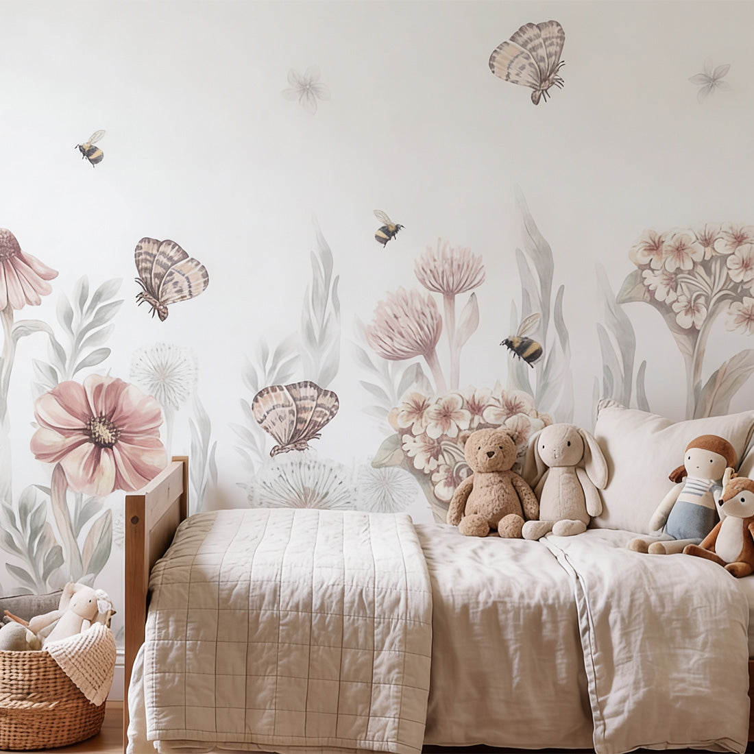 Wildflowers Wallpaper Mural – Small – Pastelowe Love | LPM Home