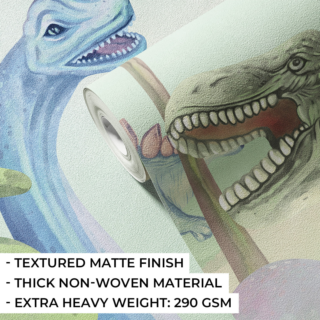 Dinosaurs Wallpaper Mural – Colour – Pastelowe Love | LPM Home