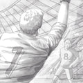 Football Wallpaper Mural – Grey & White – Pastelowe Love | LPM Home