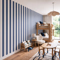 Striped Wallpaper – Navy Blue / Narrow (8 cm) – Pastelowe Love | LPM Home