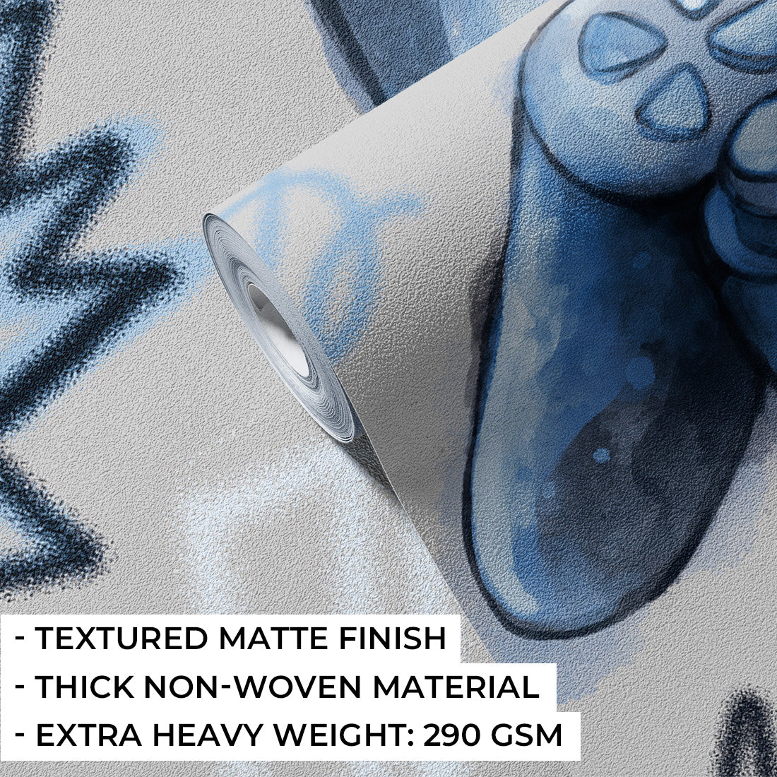 Gaming Wallpaper Mural – Blue – Pastelowe Love | LPM Home