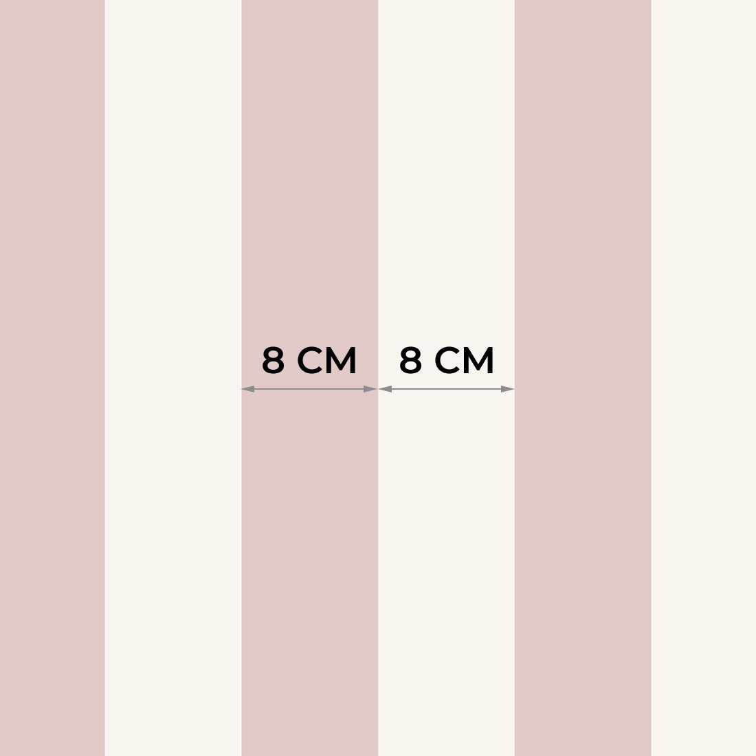 Striped Wallpaper – Powder Pink / Narrow (8 cm) – Pastelowe Love | LPM Home