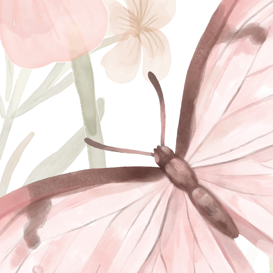 Butterflies Wallpaper Mural – Large – Pastelowe Love | LPM Home