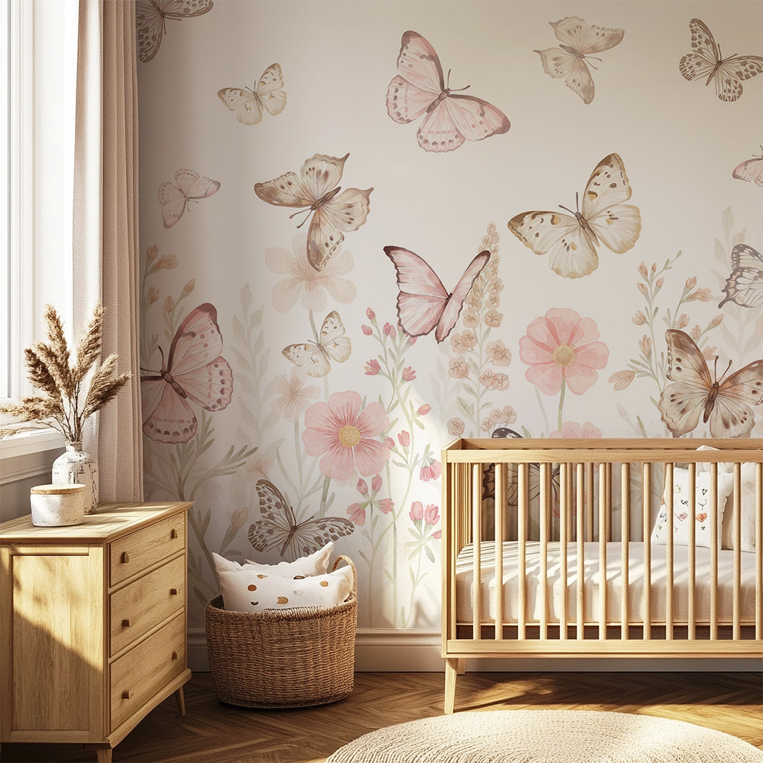 Butterflies Wallpaper Mural – Small – Pastelowe Love | LPM Home