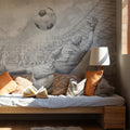 Football Wallpaper Mural – Grey & White – Pastelowe Love | LPM Home