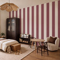 Striped Wallpaper – Burgundy / Wide (16 cm) – Pastelowe Love | LPM Home