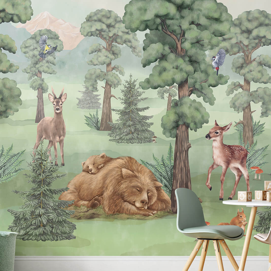 Woodland Forest Wallpaper Mural – Pastelowe Love | LPM Home