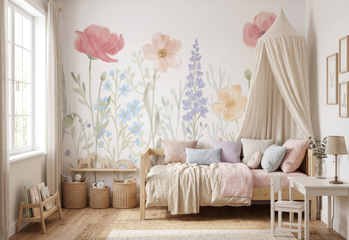 Spring Garden Wallpaper Mural – Large – Pastelowe Love | LPM Home