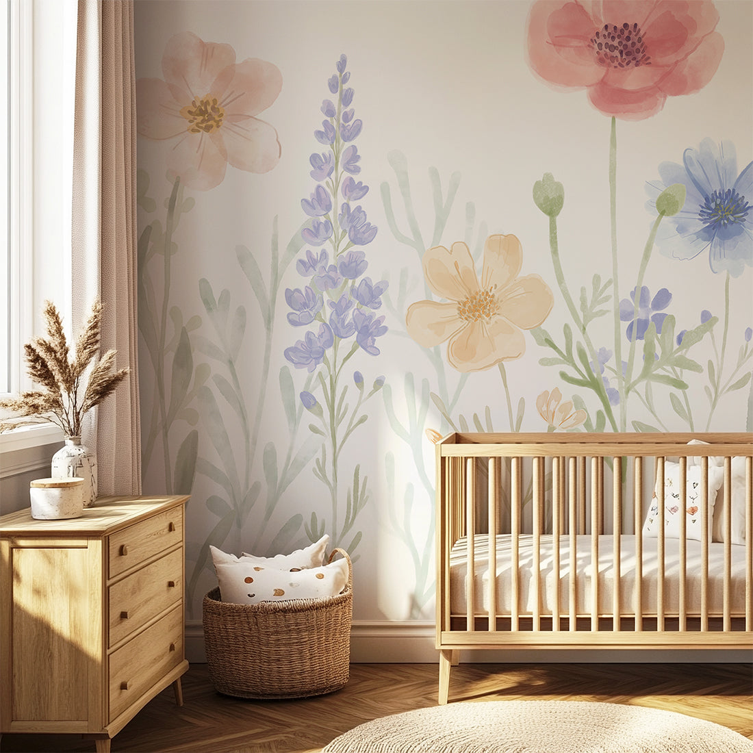 Spring Garden Wallpaper Mural – Large – Pastelowe Love | LPM Home