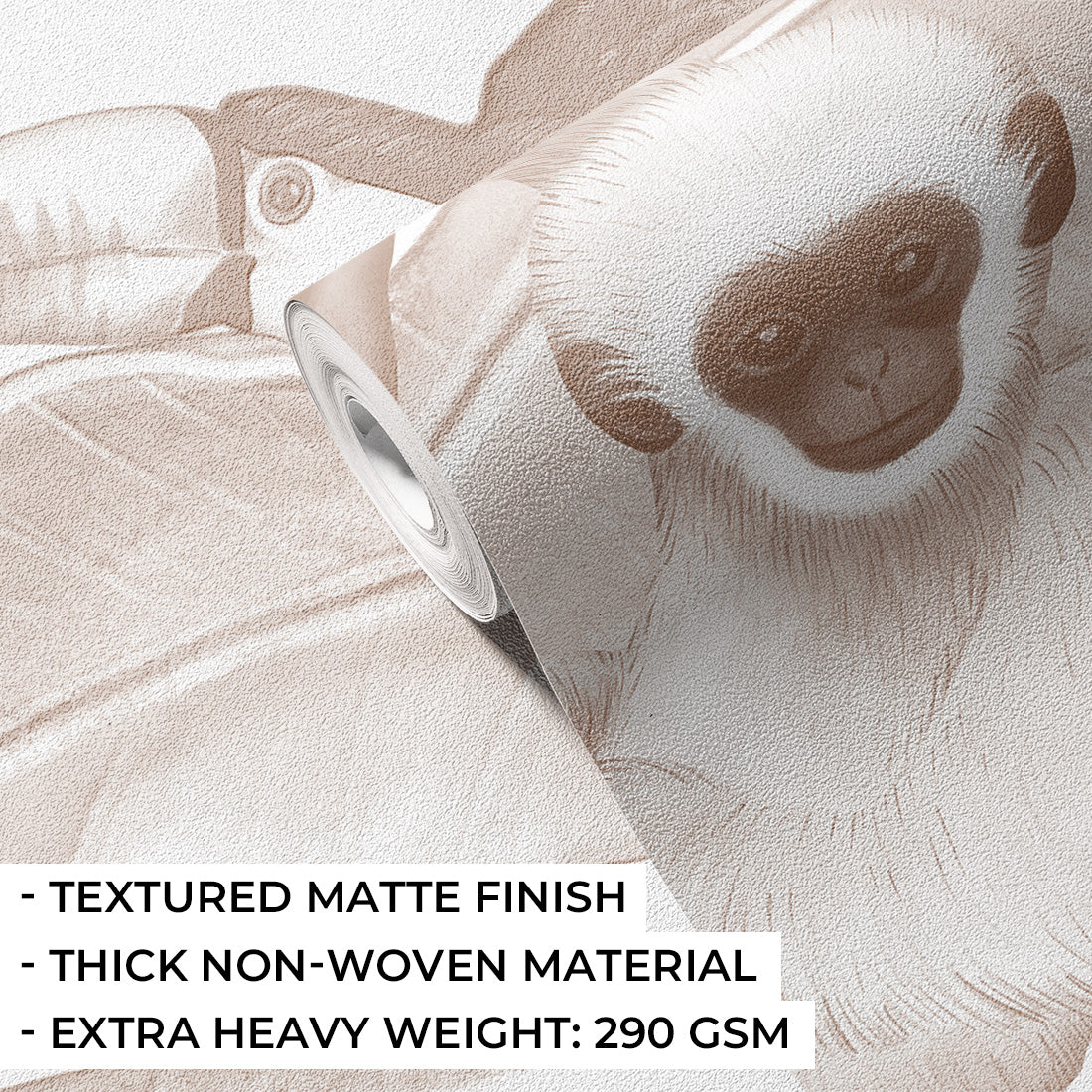Safari Wallpaper Mural – Sepia – Pastelowe Love | LPM Home