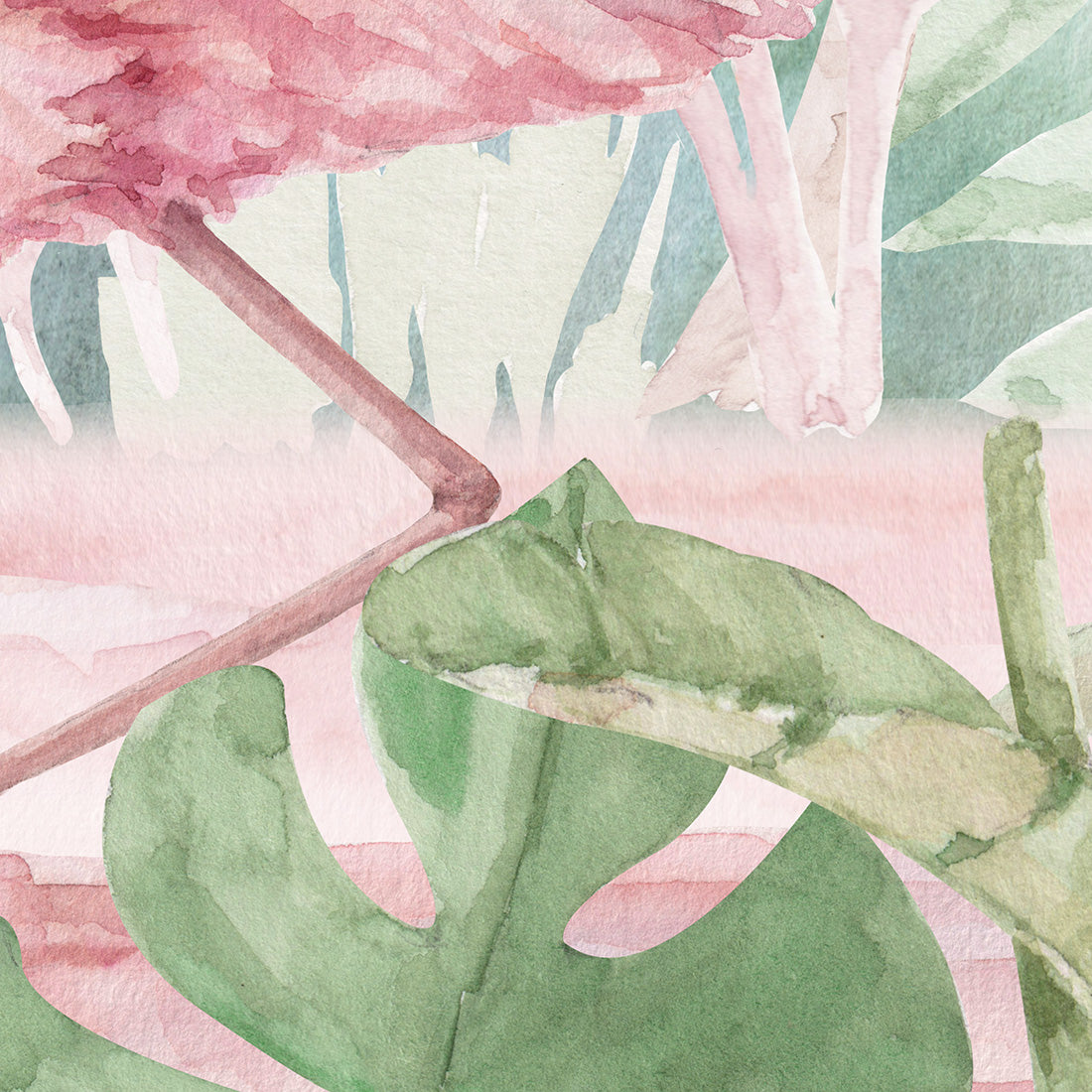 Flamingos Wallpaper Mural – Pastelowe Love | LPM Home