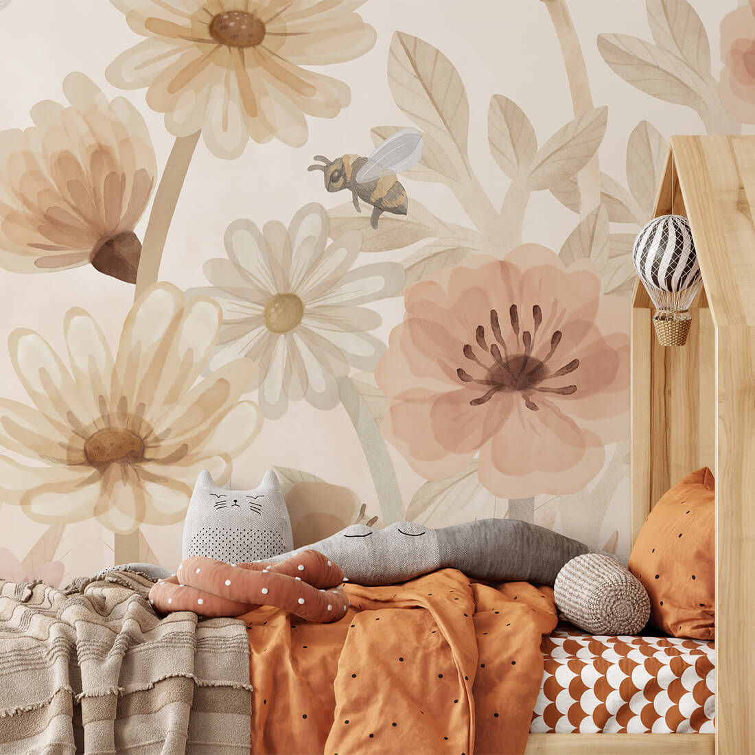 Flower Meadow Wallpaper Mural – Large – Pastelowe Love | LPM Home