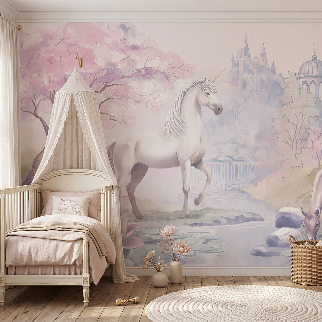 Unicorn Wallpaper Mural – Pastelowe Love | LPM Home