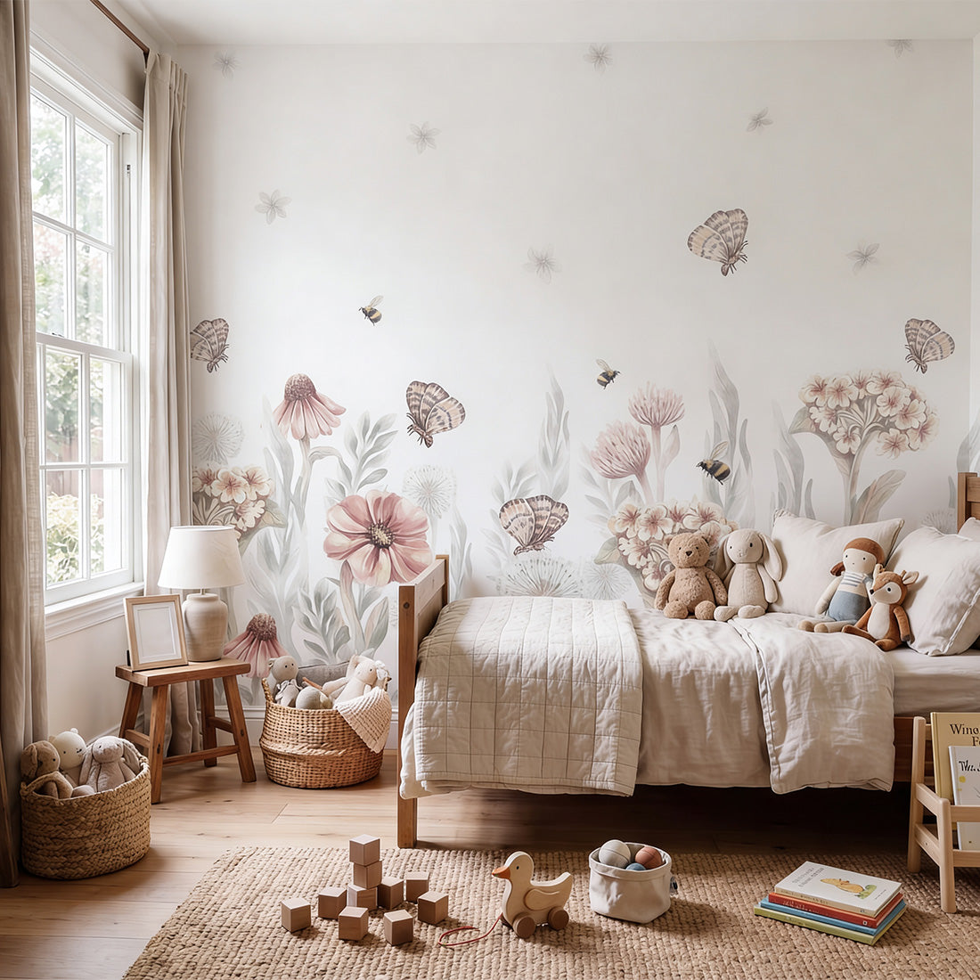 Wildflowers Wallpaper Mural – Small – Pastelowe Love | LPM Home