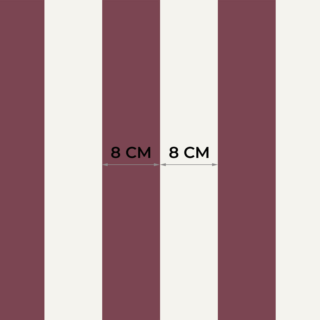 Striped Wallpaper – Burgundy / Narrow (8 cm) – Pastelowe Love | LPM Home